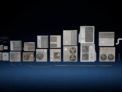 City Building Props Low-poly 3D model