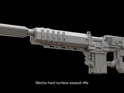Mecha hard surface weapons collection 3D Model Pack