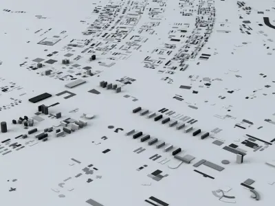 Brasilia Streets and Buildings 3D model