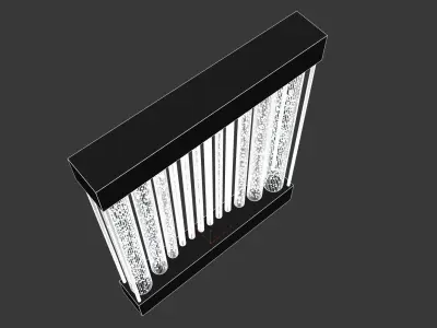 Water Bubble Tubes - Freestanding Decorative Panel 3D model