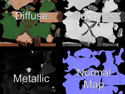 Forest Archer Female D Character Model Rigged and Animated Low-poly 3D model