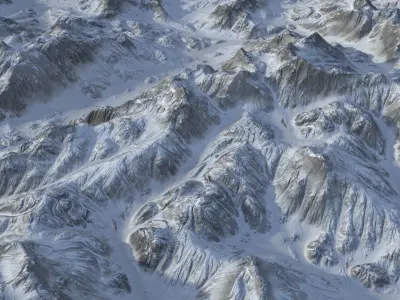 snow land 03 Low-poly 3D model