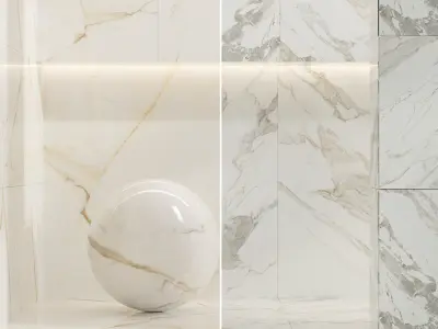 Marble Set 02 - Bundle - 2 Types of Calacatta Gold - 4k Texture