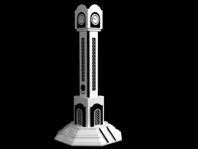 Homs Clock Tower  Modular 3D Model  Light Up Desk Lamp 3D print model