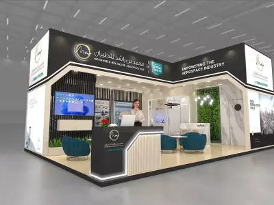 9x6 2 side open Exhibition Stand  3D model