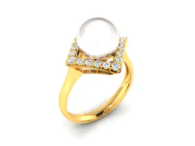 Women Ring  Render 3dm STL OBJ FBX Details 3D print model 379