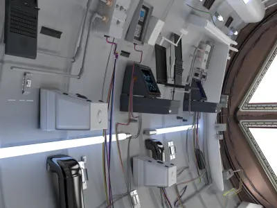 Space shuttle interior 3D model