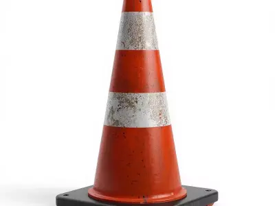 Urban Traffic Cone 3D Model Low-poly 3D model purchase