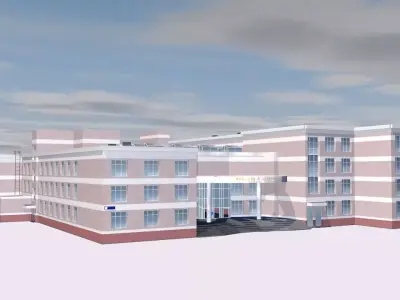 IT Centre Low-poly 3D model