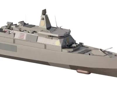 US NAVY STEALTH CORVETTE 3D model