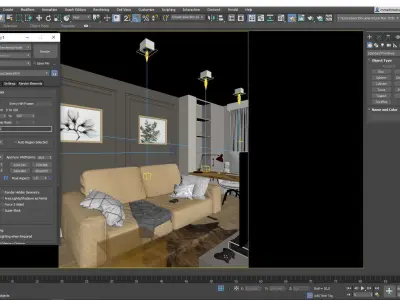 Simple Livingroom Low-poly 3D model