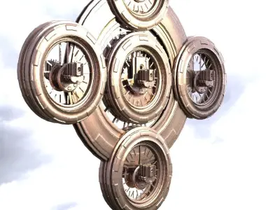 Ancient Alien Star Ring Monolith 5  3D model