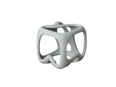 SciFi Cube Object No 16444 Low Poly Shape Texture