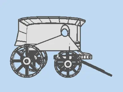 Wagon - Delivery 3D model