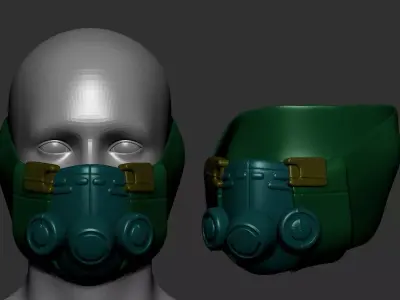 helmet high poly sculpt 3d printable  3D model 87