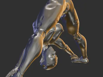 Sci-Fi Pin-Up Robo-Waifu 3D Print Model STL 3D print model