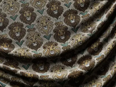 Lions Cloth Material - Texture Pack - Material Pack  Texture