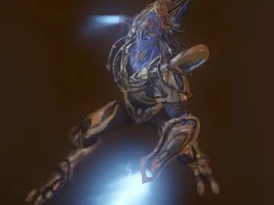 Zealot and Protoss Platform 3D model