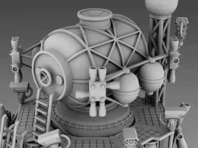 Martian weather station curiosity 3D print model