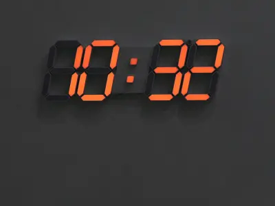 Big Plus 3D LED Wall Clock 3D model