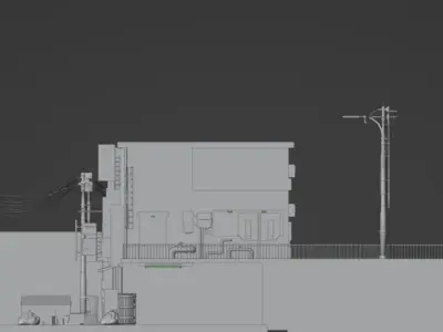 Cyberpunk Street Scene 3D model