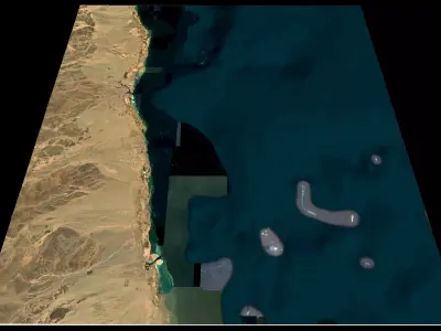 Mecca and the Red Sea coast of Saudi Arabia - tile n19 e37 3D model