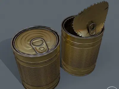 Realistic Pbr Tin can Low-poly 3D model