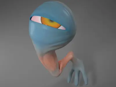 Creature Cyclop Rigged  Low-poly 3D model