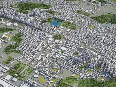 Changwon Low-poly 3D model