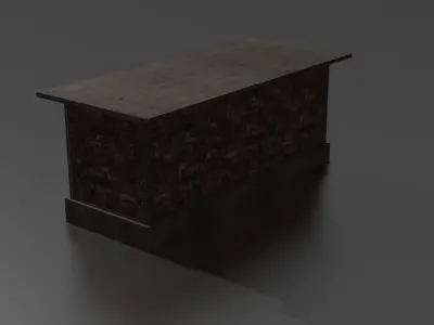 City house low-poly  Low-poly 3D model