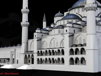 Blue mosque 3D print model