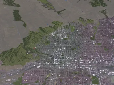 Salt Lake City - Topography Terrain 3D City 3D Model Pack