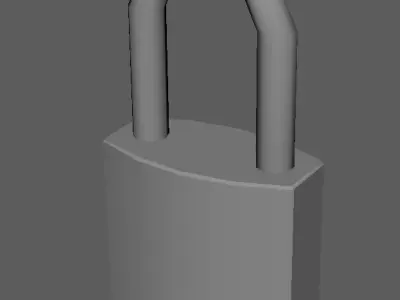 A pair of locks combination lock and normal lock Low-poly 3D model