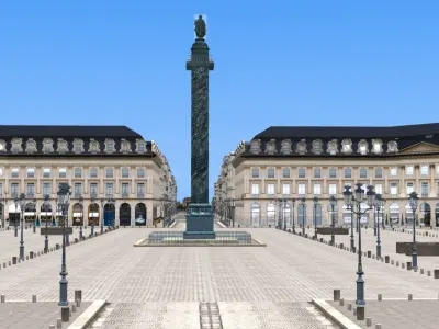  Place Vendome Paris Low Poly 