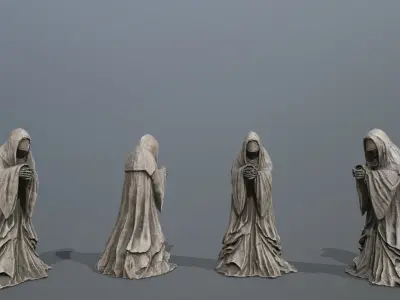 Ruin set Low-poly 3D model