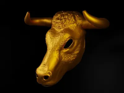 Bull - Animal Cosplay Face Mask 3D print model