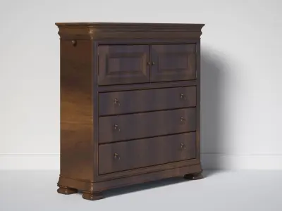 Mauritane 5 Drawer Combo Dresser 3D model