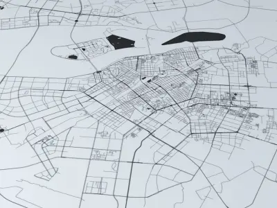 Harbin Road Network and Streets 3D model