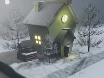 Winter Home 3D model purchase