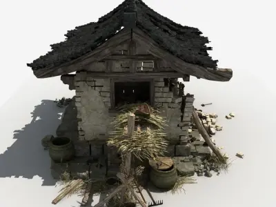 Chinese Broken house 3D model