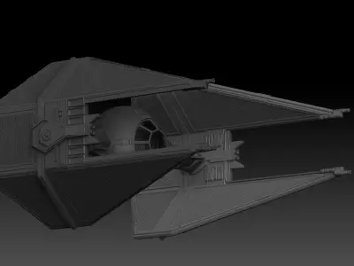 Tie Interceptor 6 inch Scale Vehicle Star Fighter 3D print model