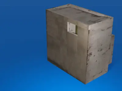 Derelict building Low-poly 3D model purchase