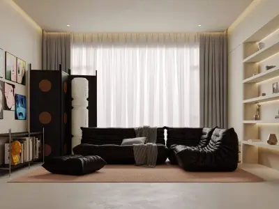 apartment interior scenes     3D model 3