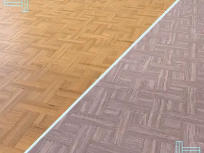 Parquet - Laminate - Wooden floor 2 in 1 Low-poly 3D model 201