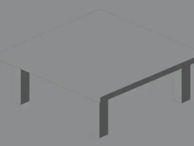 Modern Table  Minimalist Design Low-poly 3D model