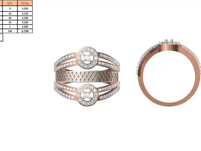Ladies-Elegant Stone Rings For Womens 112 3D print model