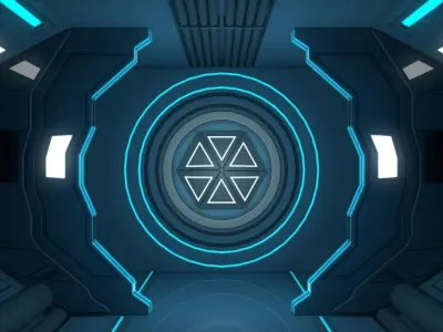 Sci Fi Corridor 3D model 51