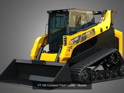 TL100VS - VT100 Compact Track Loaders 2 in 1 3D Model Pack