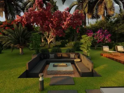 Design of modern family house 3D model