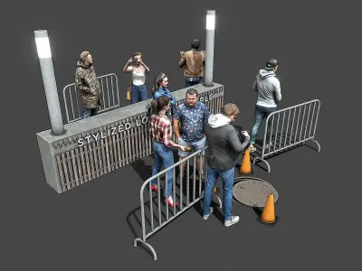 Stylized Lowpoly People Casual Pack Volume 6 Low-poly 3D model